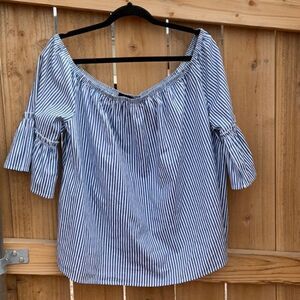 Take 50% OFF- Forever21+ Women's Striped Blouse, Size-3X